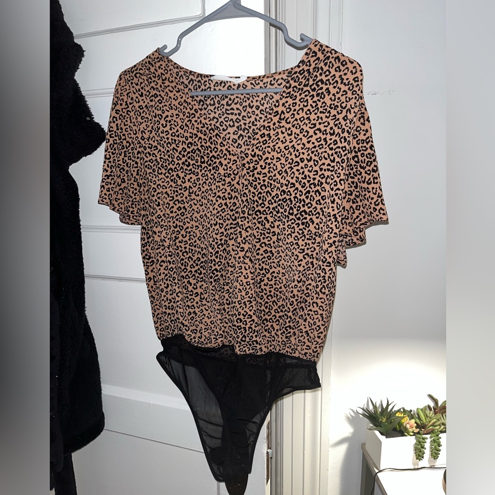 Lush Cheetah bodysuit with mesh bottom